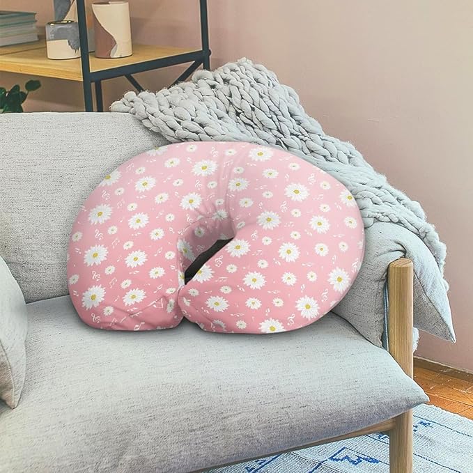 Daisy Note Baby Nursing Pillow Cover Positioner Super Soft and Safe for Newborn Washable and Stretchy Pillow Cover with Hidden Zipper, 2 Packs