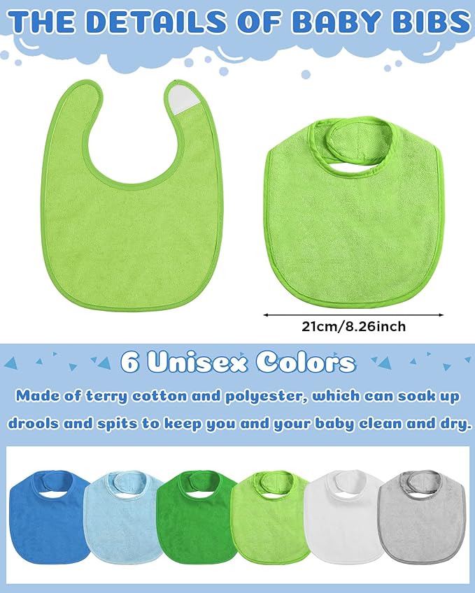 JaGely 30 Pack Baby Muslin Bandana Bibs Multicolor Solid Unisex Waterproof Feeder Adjustable Newborn Teething and Drooling