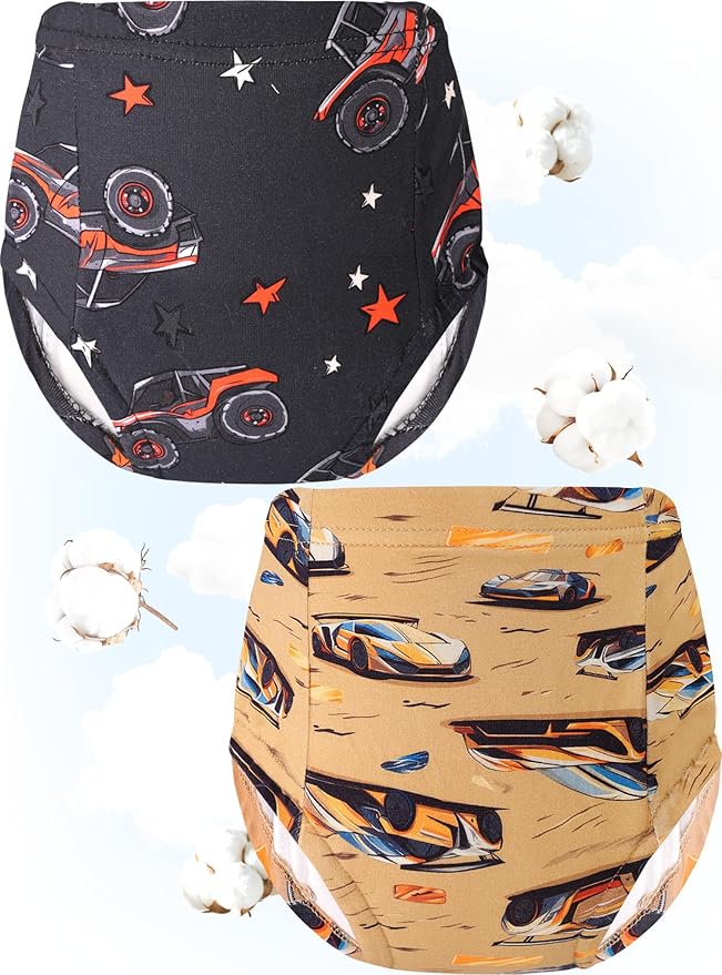 Boys Potty Training Underwear Pee Pants Cotton Absorbent Leak Resistant 4-Pack For Toddler 2t 3t 4t 5t 6 7 8 10