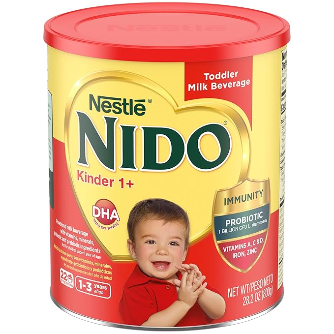 Nido NESTLE Kinder 1+ Powdered Milk Beverage 1.76 lb. Canister (Pack of 2)