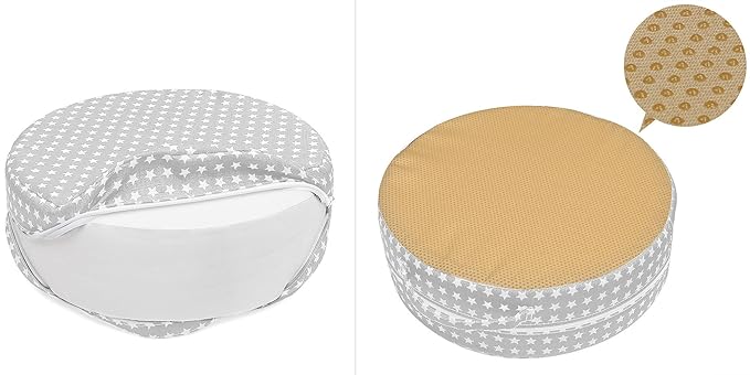Zicac Kids' Anti-Slip Chair Seat Cushion - High Chair Dining Seat Pad Dismountable Round Booster Seat Cushion (Gray)