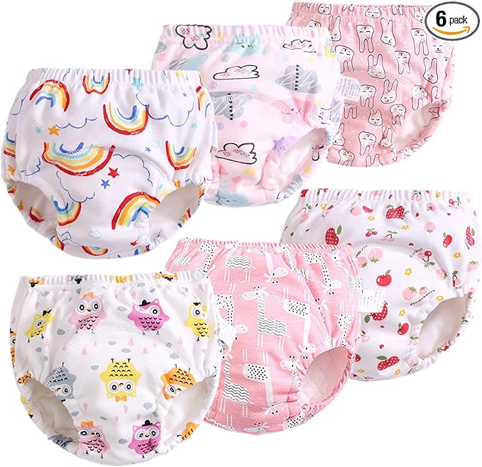 Potty Training Underwear for Girls Boys Potty Training Pants (4T,Pink)
