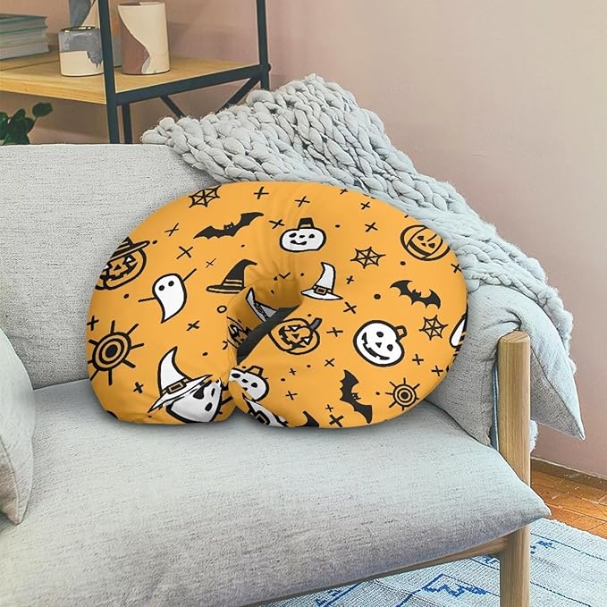 Cute Halloween Ghost Bat Pattern Nursing Pillowcase Nursing Pillow Cover Detachable Nursing Pillow Protective Cas Baby Feeding Easy to Use and Not Easy to Fade Halloween Decor