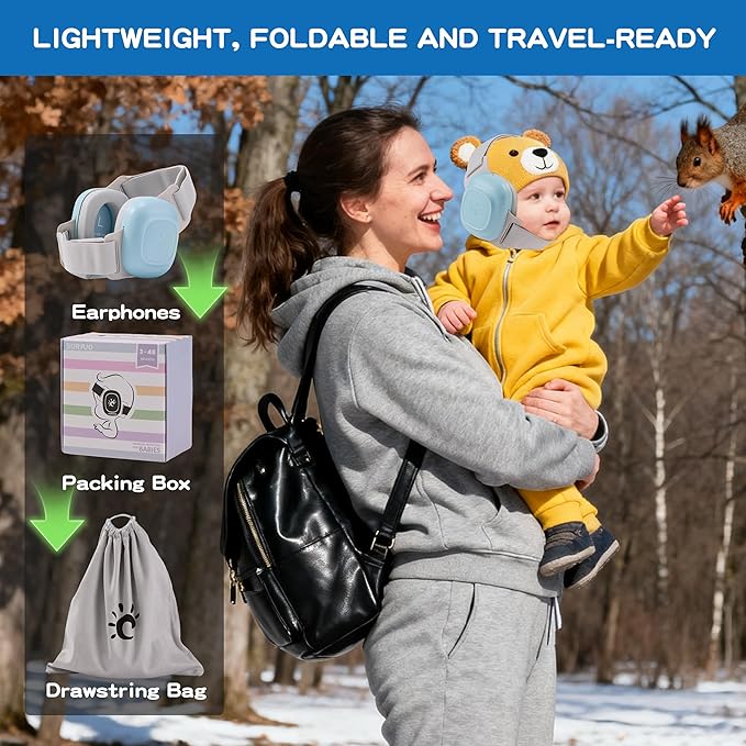 Baby Noise-Cancelling Earmuffs – 2025 Release, Adjustable & Certified Hearing Protection (3–48 Months)
