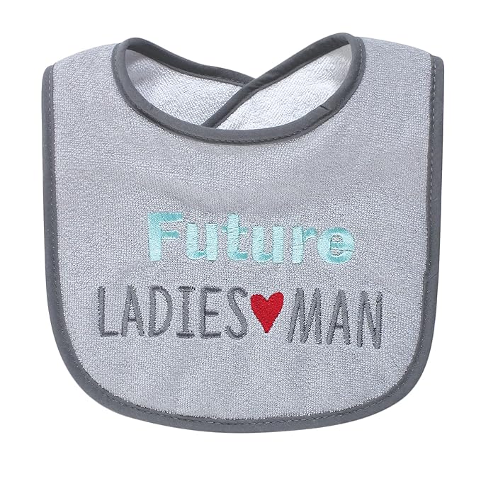 Hudson Baby Unisex Baby Cotton Terry Drooler Bibs with Fiber Filling, Pretty Boy Swag, One Size
