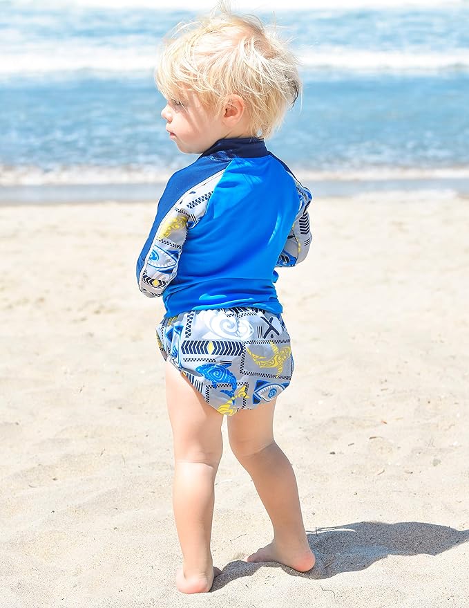 Tuga Boys Reusable Swim Diapers, UPF 50+ Sun Protection Swimwear