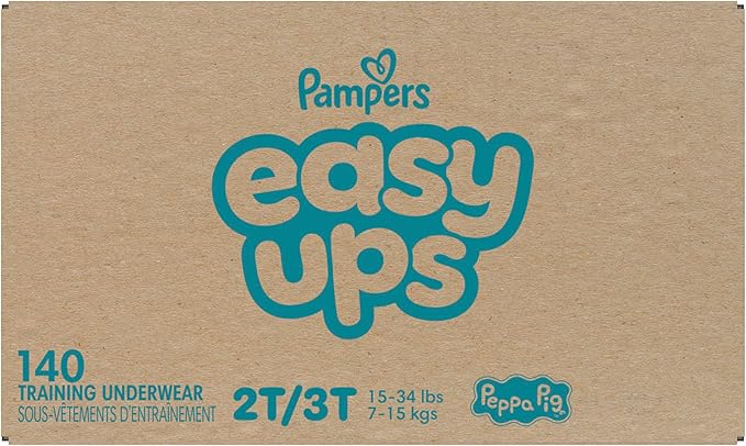 Pampers Training Pants - Easy Ups Girls & Boys - Size 2T-3T, 140 Count, Peppa Pig Potty Underwear (Packaging May Vary)