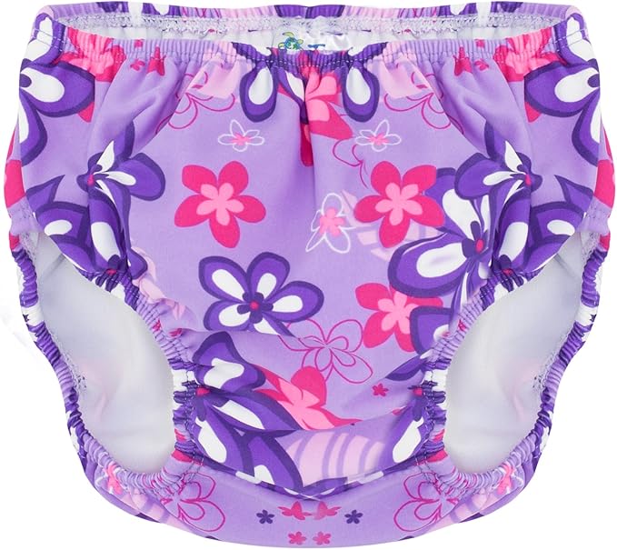 Tuga Girls Reusable Swim Diapers, UPF 50+ Sun Protection Swimsuit