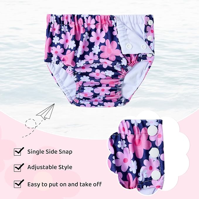 Durio Reusable Swim Diapers Washable Baby Swim Diaper Unisex Infant Toddler Swimming Diapers