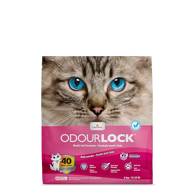 HAPPY DAYS INTERSAND - Catlitter Odour Lock Baby Powder 6kg - (77797921006)