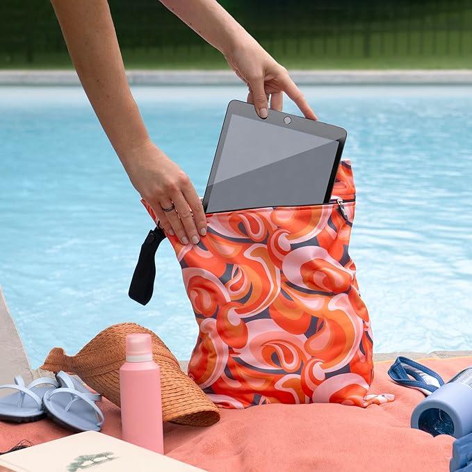 Gleener S’WET Wet/Dry Travel Laundry Bag – Waterproof Tote for Gym Clothes, Swimsuits, Diapers, Baby Gear & Toiletries – 3-Pack (Arctic Blast)