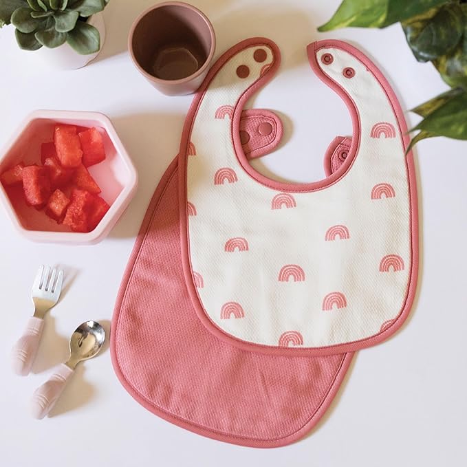 Tiny Twinkle Baby Feeding Bibs - Waterproof and Absorbent Infant Drool and Feeding Baby Bibs
