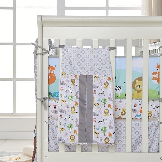 Diaper Stacker Baby Boy Baby Girl Nursery Crib Diaper Storage Organizer Hanging Bag Animal Pattern By JAHbaby (4)