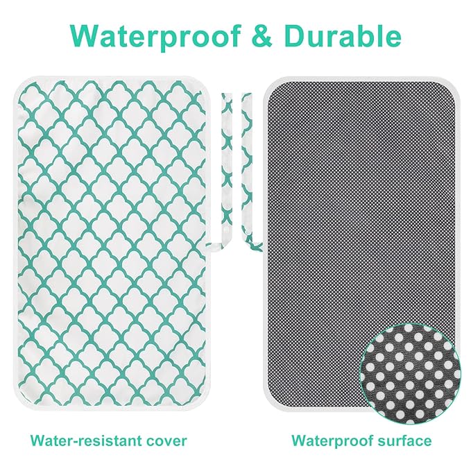 Accmor Portable Diaper Changing Pad, Waterproof Foldable Baby Changing Mat for Travel, Baby Essentials Shower Registry Gifts
