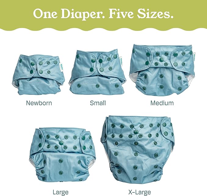 Kinder Cloth Diapers Reusable Baby Diapers Pocket Style Athletic Wicking Jersey, Wet Bag, Newborn to Potty Training 7-60lbs, One Size, Inserts NOT Included (Just Ducky, 3 Pack, Without Inserts)