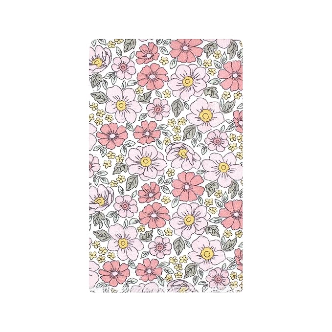 Hudson Baby Unisex Baby Flannel Burp Cloth 10pk, Pink Yellow Pretty Floral, One Size