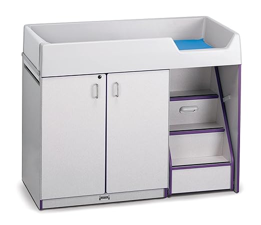 5148JC004 Diaper Changer with Stairs, Right, Purple