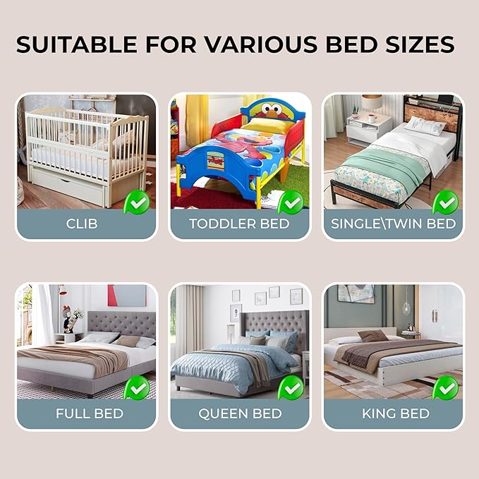Bed rail for toddlers with adjustable high and foldable design for enhanced safety, Suitable for all mattress sizes toddler bed rails for cosleeping, Machine washable baby bed rail guard, Blue
