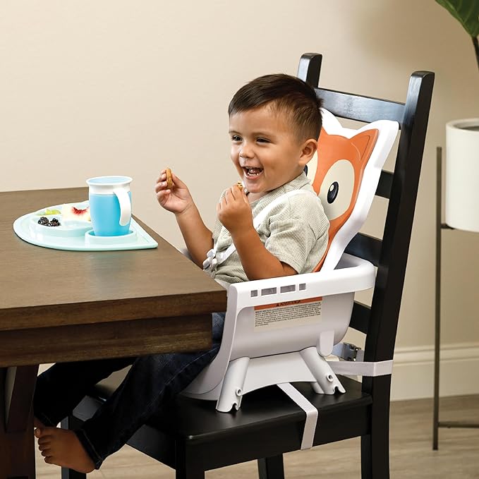 Infantino Grow-with-Me 4-in-1 Convertible High Chair, Fox-Theme, Space-Saving Design, Booster and Toddler Chair for Infants & Toddlers 3M-36M