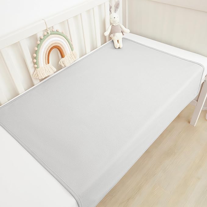 Baby Changing Pad Portable Changing Pad for Baby 2 Pack, 35 * 29.5 inch Foldable Changing Mat for Diaper Bag, Newborn Baby Essentials - Apricot&Gray