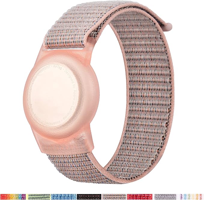 Bracelet for Kids, Protective Cover with Nylon Wristband, Anti Lost GPS Trackers Case Cover Elastic Watch Band for Toddlers Girls Boys Elders(Pink)