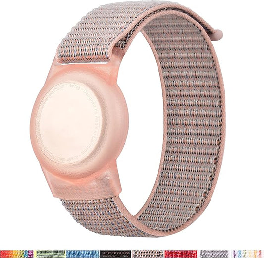 Bracelet for Kids, Protective Cover with Nylon Wristband, Anti Lost GPS Trackers Case Cover Elastic Watch Band for Toddlers Girls Boys Elders(Pink)