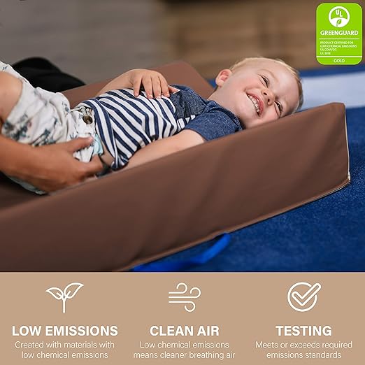 FDP SoftScape Ultra-Soft Daycare Baby and Infant Contoured Changing Pad, Non-Slip Bottom, Built-In Handle Easy to Transport Travel - Chocolate/Sand