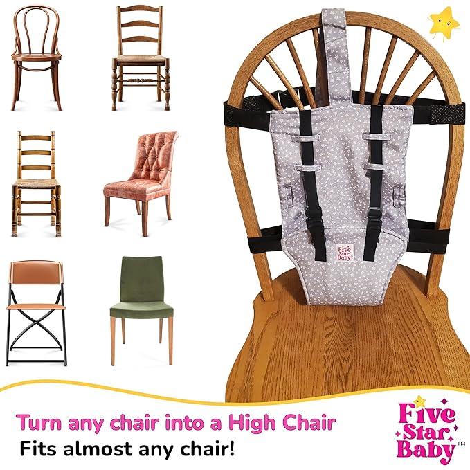 Portable Baby Chair Strap – Travel Dining Seat Cover for Babies & Toddlers | Portable Baby Chair for Travel | Compact, Foldable Baby Seat Cover – Pink