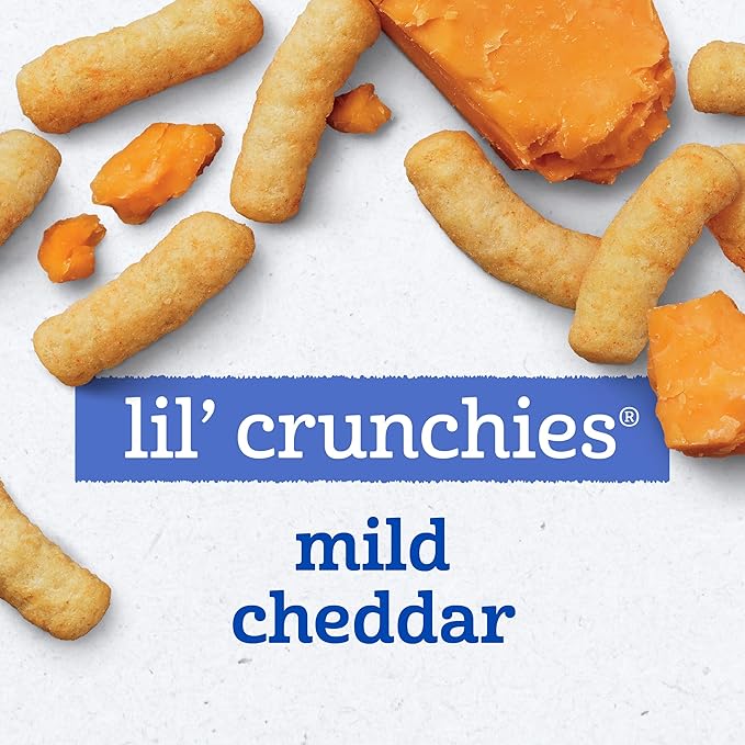 Gerber Snacks for Baby Lil’ Crunchies Baked Grain Snack Variety Pack, 1 Cheddar, 1 Veggie, 1 Tomato, 1 Ranch, 1 Maple, 1 Apple & Sweet Potato, 6 CT