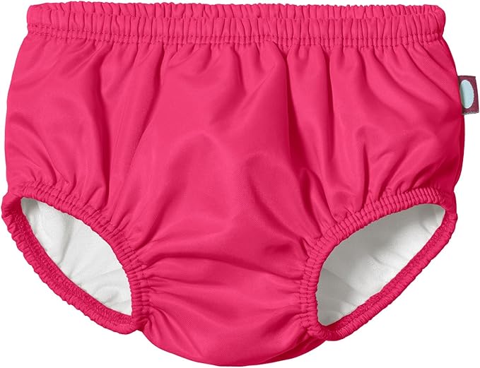 Made in USA Baby Girls and Boys Swim Diaper Cover Reusable Leakproof for Swimming Pool Lessons Beach, Hot Pink, 9-12 Months