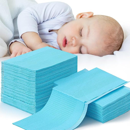 Mixweer 1000 Pcs Baby Disposable Changing Pads Quick Absorb Diaper Changing Table Pads Sanitary Liners Soft Waterproof for Baby Child Adult Pets Travel Change Stations(Blue)