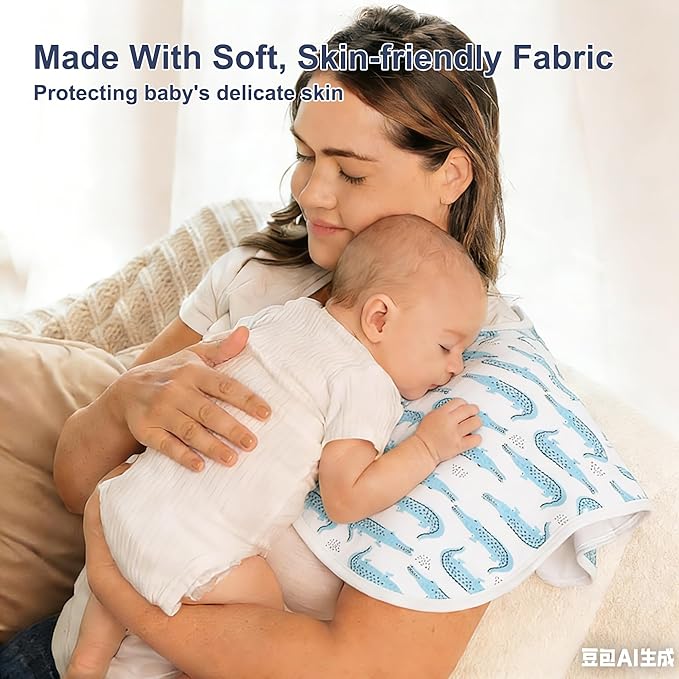 10-Pack Burp Cloths for Baby Boys and Girls - Organic Baby Burp Cloth,Baby Washcloths, Burp Rags, Large Neutral Burp Clothes for Newborn