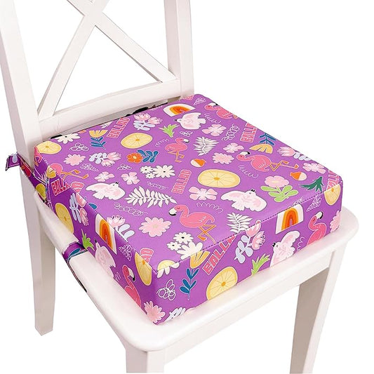 Toddler Booster Seat for Dining Table,Portable Kids Booster Seat - Adjustable, Non-Slip, Lightweight & Easy to Clean (Purple)