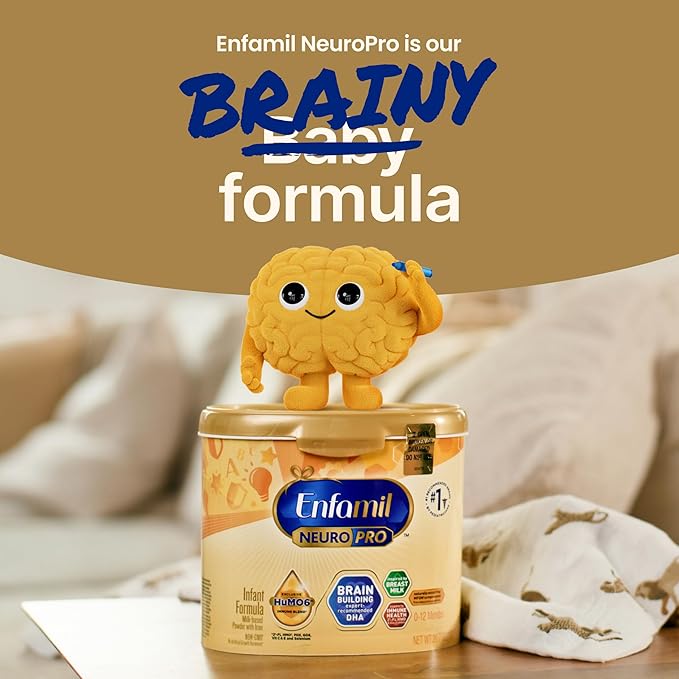 Enfamil NeuroPro Baby Formula, Brain Building Duo DHA & MFGM, Exclusive Immune Supporting HuMO6 Blend, Powder Infant Formula, Baby Milk, 28.3 Oz , Pack of 4