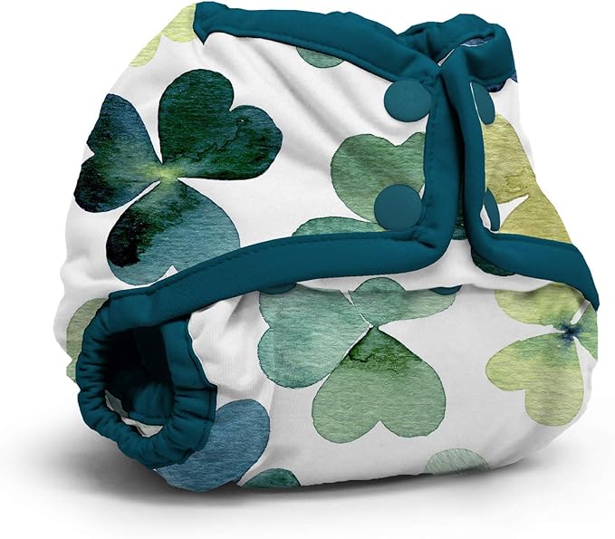 Kanga Care Rumparooz Double Leg Gusset Reusable Cloth Diaper Cover Newborn Snap | Clover 4-15 lbs