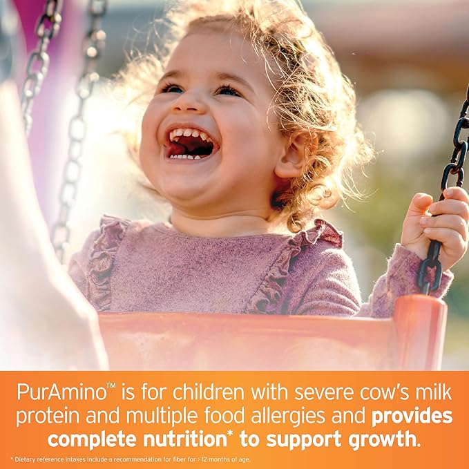 PurAmino Junior, Hypoallergenic Amino Acid based Powder for Severe Food Allergies and GI conditions, Nutritionally Complete for Ages 1 and older, 14.1oz can