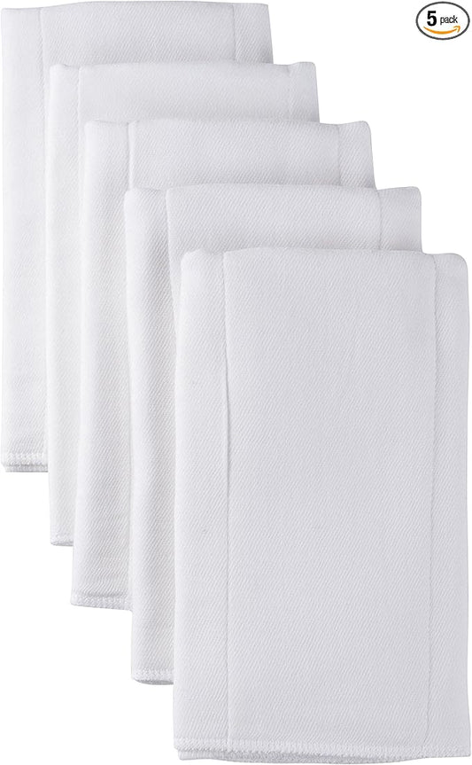 Gerber Unisex Baby Boys Girls Gauze Prefold Cloth Diapers Multipack White 5 Pack