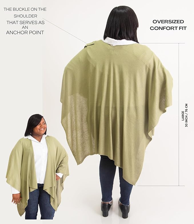 Set Premium Breast Feeding Covers for Women of All Body Types: Ultra Soft Stylish and Breathable Nursing Cover up for Breastfeeding + 4 Reusable Breast Pads for Nursing Comfort (Olive Sage)