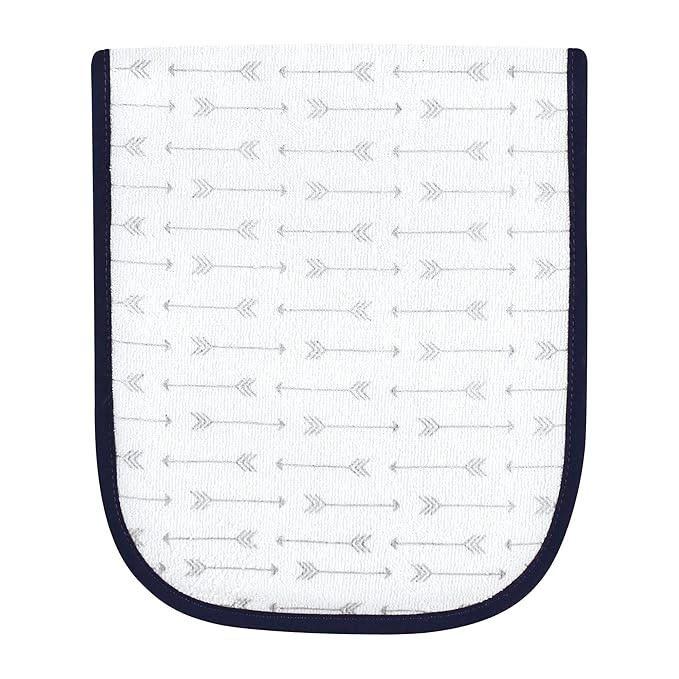 Luvable Friends Unisex Baby Cotton Burp Cloths with Fiber Filling, Hearts Boy Mommy, One Size