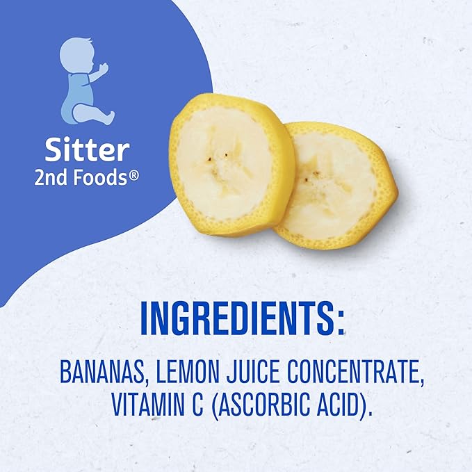 Gerber Stage 2 Baby Food, Banana Puree Tubs, No Artificial Colors or Flavors, Baby Puree, 16-Pack