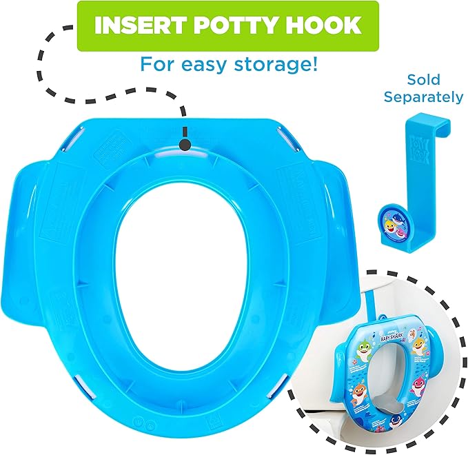 Nickelodeon Baby Shark "Sharktastic" Soft Potty Training Seat - Soft Cushion, Baby Potty Training, Safe, Easy to Clean