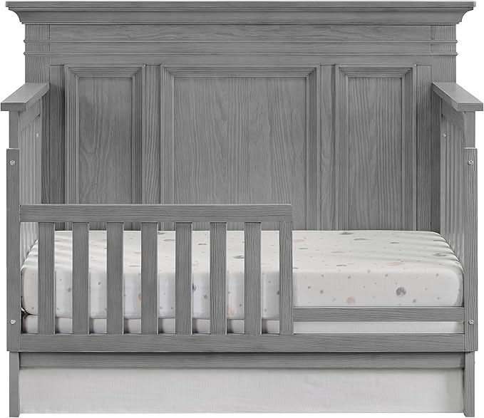 Oxford Baby Weston Crib to Toddler Bed Guard Rail Conversion Kit, Dusk Gray, Green Guard Gold Certified