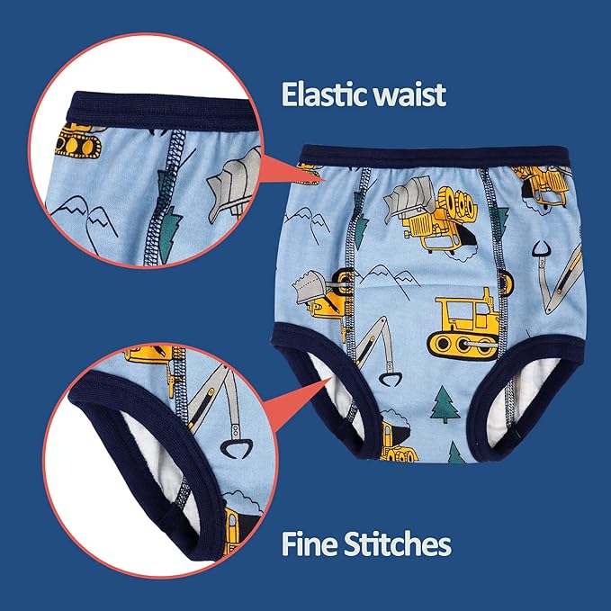 MooMoo Baby Training Underwear for Boys and Girls Absorbent Toddler Training Pants for Girs 2T-7T