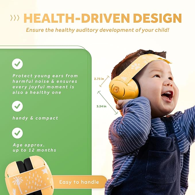 Schallwerk ® Mini+ Baby Ear Muffs – Infant Noise Cancelling Headphones, Toddler Ear Protection, Baby Headphones for Noise