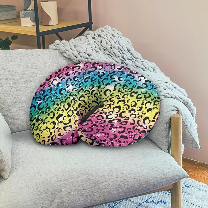 Nursing Pillow Cover with Hidden Zipper Colorful Leopard Skin Friendly for Moms/Baby Nursing Pillow Cover Stretchy Removable Cover for Breastfeeding Pillows