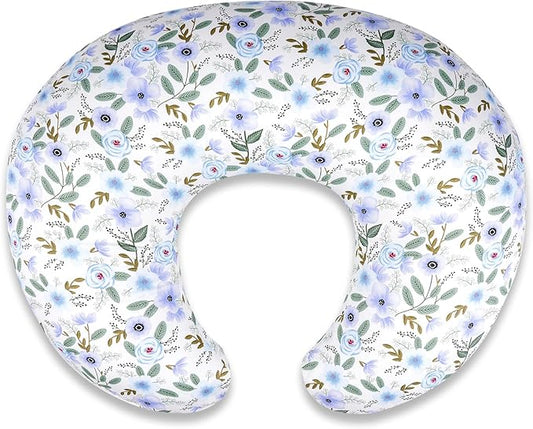 Nursing Pillow for Breastfeeding & Bottle Feeding - Ergonomic C-Shape Design with Breathable Filling & Removable Washable Cover, Supports 0-12 Months (Feeding, Tummy Time, Sitting), Hypoallergenic