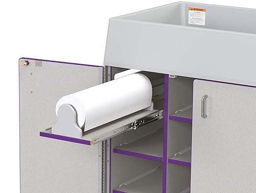 5148JC004 Diaper Changer with Stairs, Right, Purple