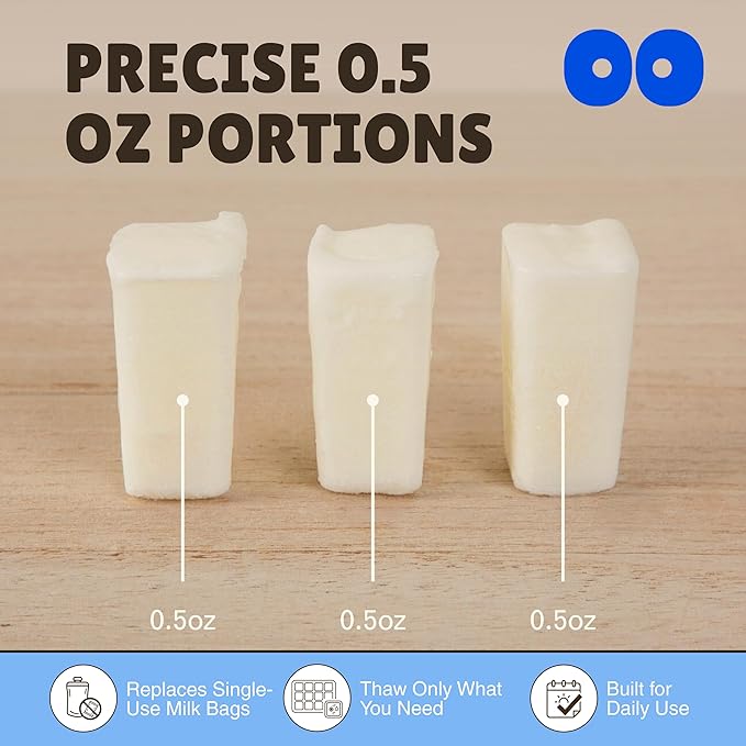 Breastmilk Freezer Tray – Reusable Silicone Tray 16-Cube – BPA-Free, Stackable, Sustainable Storage for Breastmilk & Baby Food