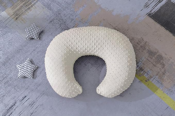 Dots Nursing Pillow Cover, Case Plush Breathable Breastfeeding Pillow Slipcover Fits Nursing Pillow, Super Soft Snug Positioners for Baby Boy Baby Girl (Sand)