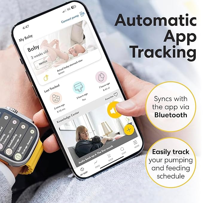 Medela Freestyle Hands-Free Double Electric Breast Pump with Wearable Cups, Rechargeable Battery, App Connectivity, Portable and Discreet Design